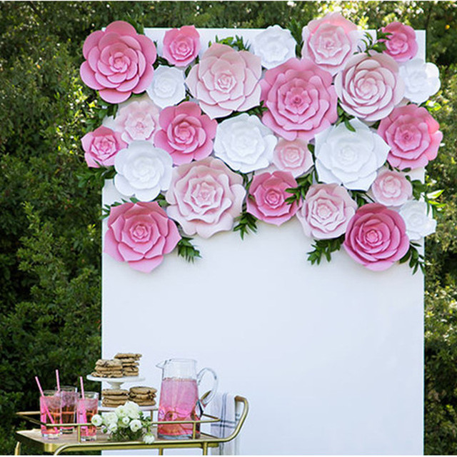 Diy Paper Flowers 30cm Paper Rose For Wedding & Event Birthday Baby Shower  Decor Backdrops Deco Baby Nursery Rose Fashion Show - Artificial Flowers -  AliExpress